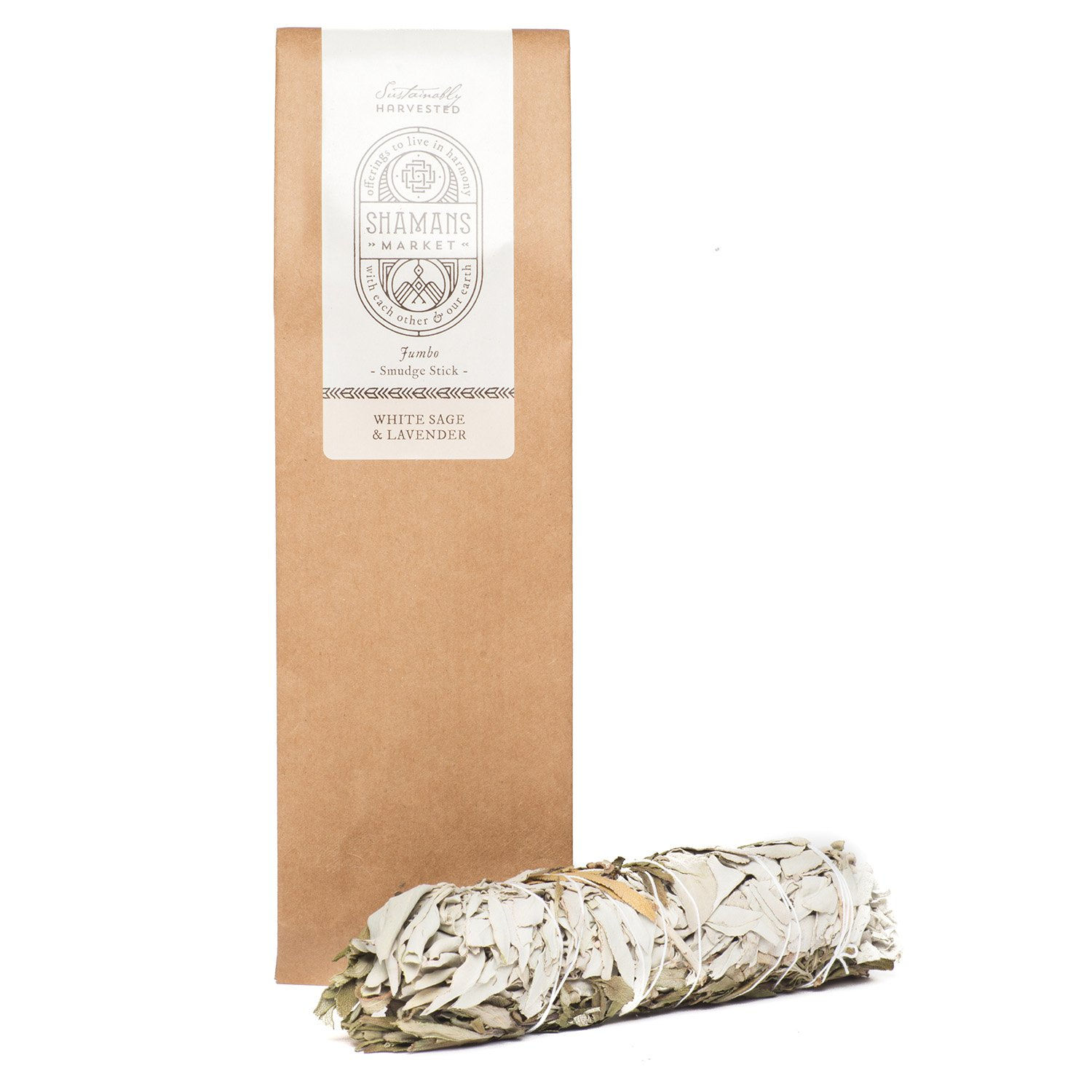白鼠尾和薰衣草混合 White Sage & Lavender Large Smudge Stick