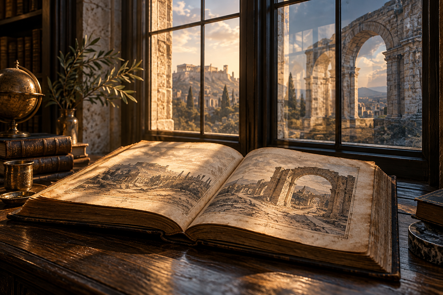 Conceptual artwork accompanying a conversation about biblical history
