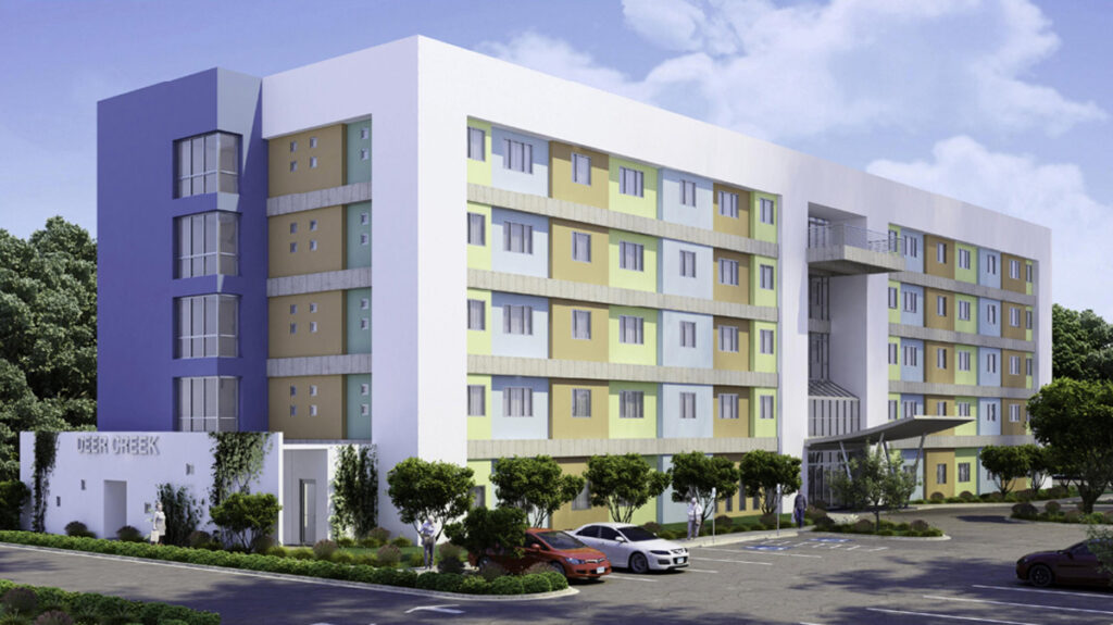 NHDC-published architectural rendering of Deer Creek Senior Housing in Gainesville.
