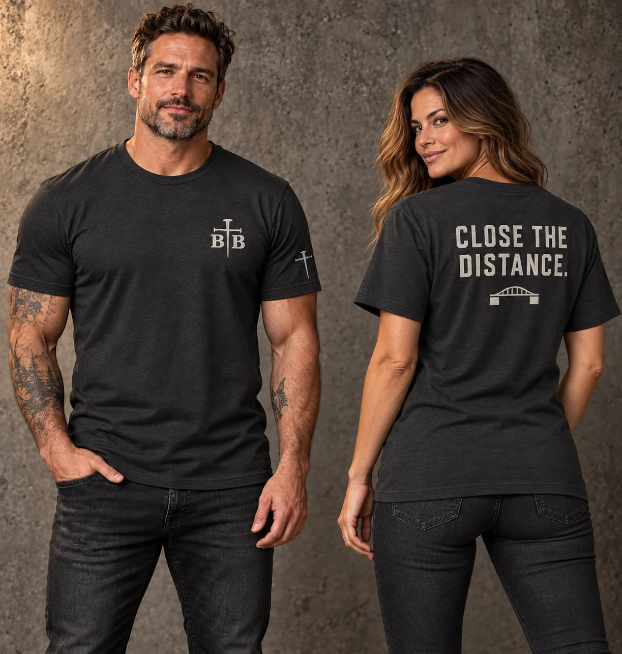 Close the Distance. shirt design mockup