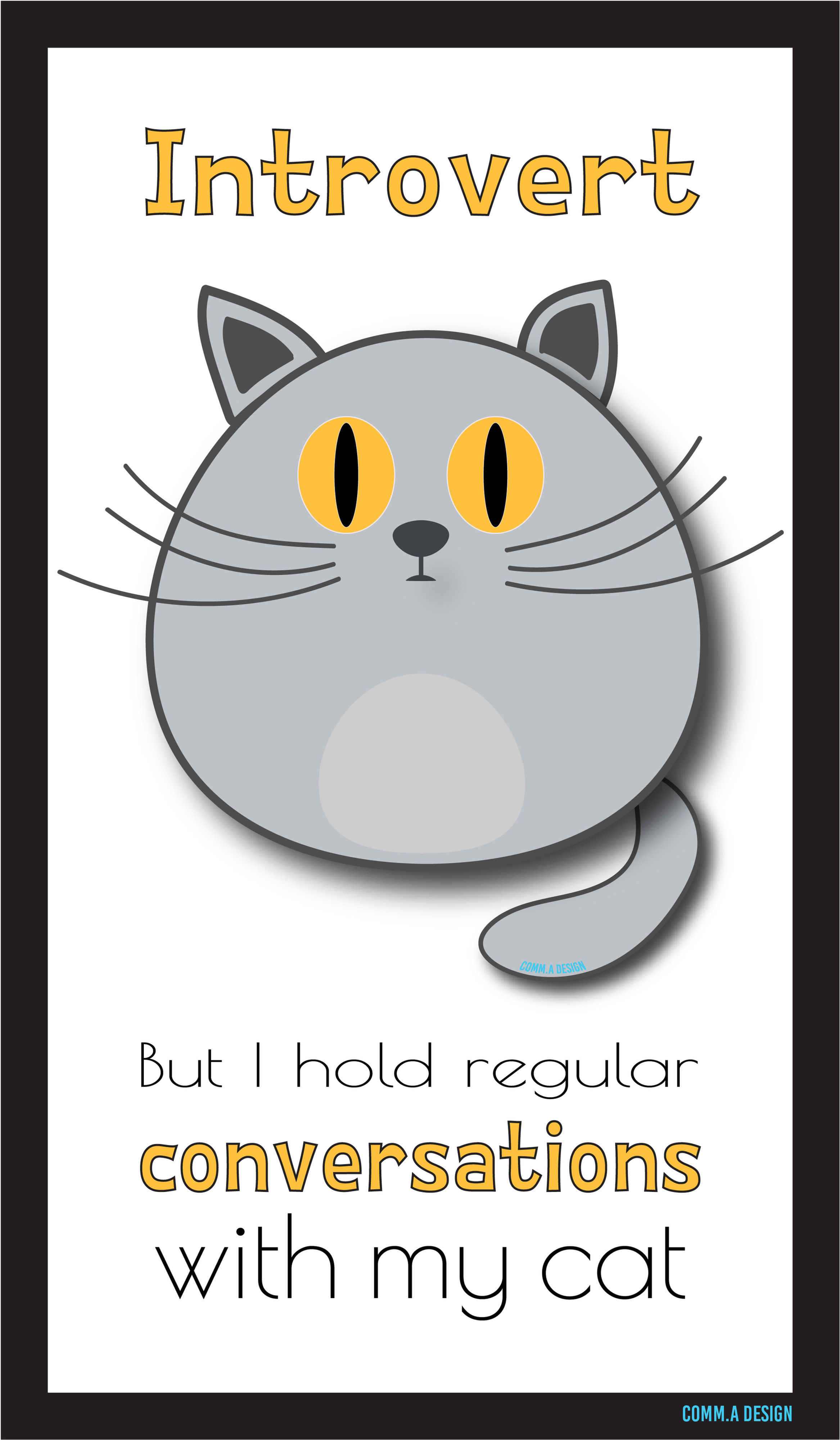 Introvert cat | Poster