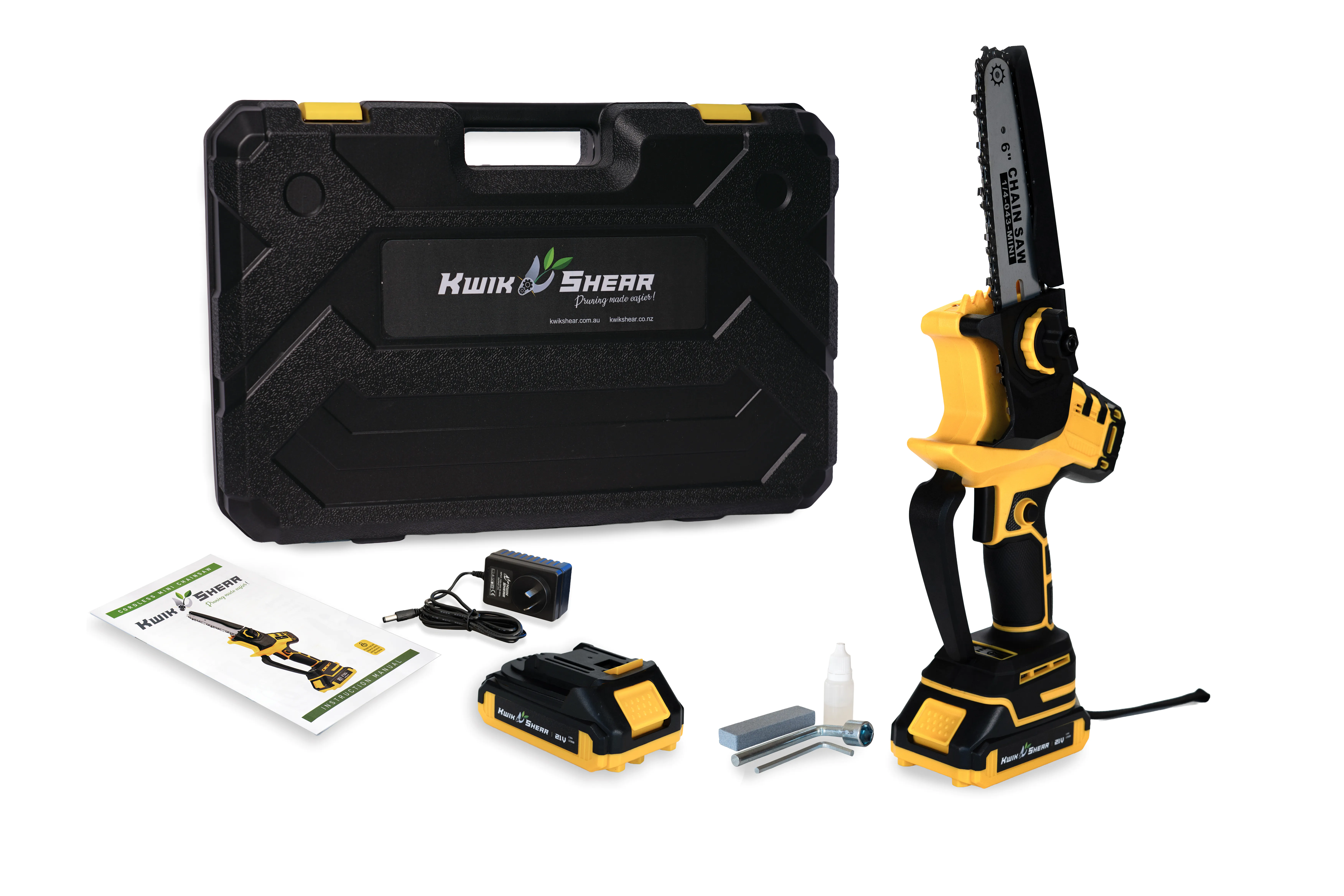 KwikShear Cordless Mini Chainsaw
