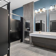 Inside the restroom area in the clubhouse at Cedar Hill.