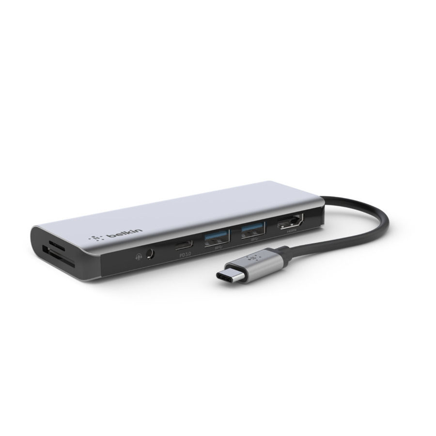 Belkin USB-C 7-in-1 Multiport Adapter, Laptop Docking Station