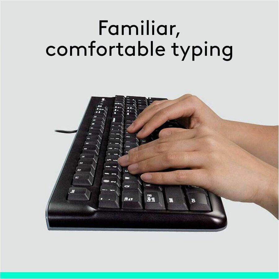 縮圖：Logitech MK120 Wired Keyboard and Mouse Combo for Windows, Optical Wired Mouse