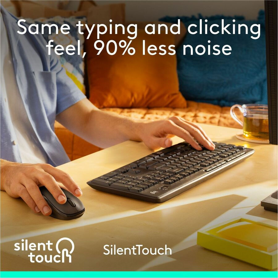 الصورة المصغرة: Logitech MK295 Wireless Mouse & Keyboard Combo with SilentTouch Technology