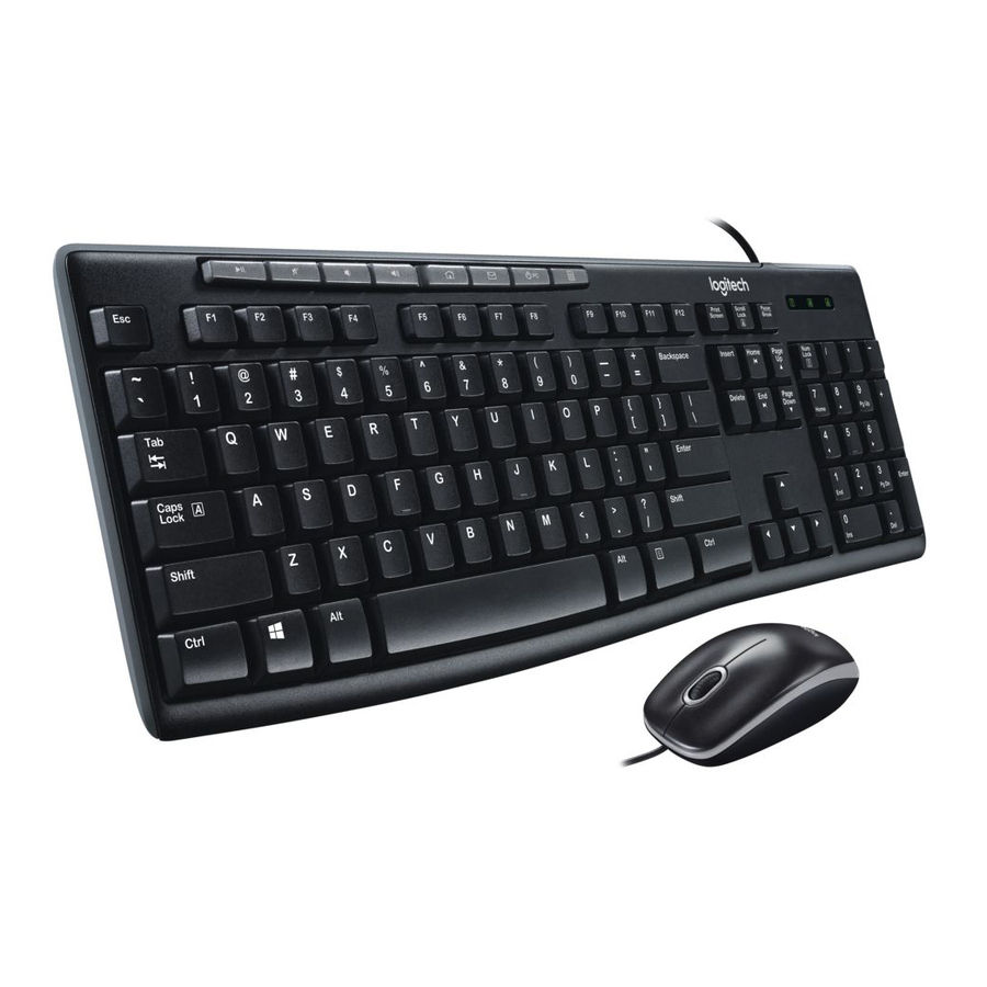 Logitech MK200 Media Corded Keyboard and Mouse Combo