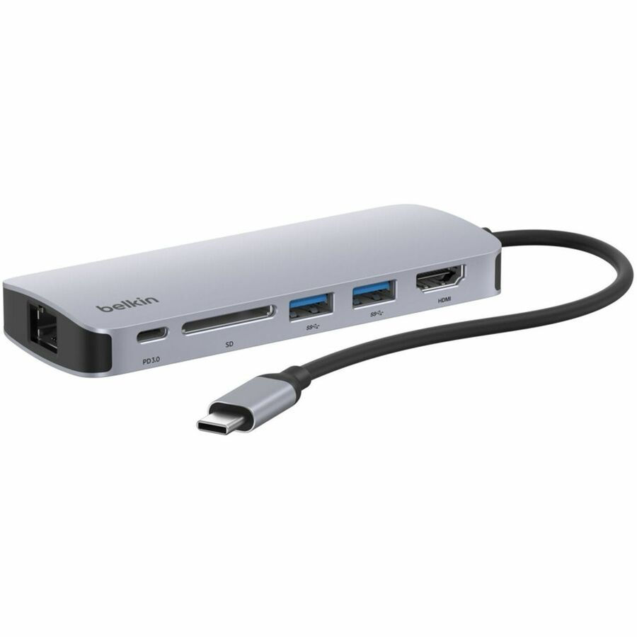 Belkin 6-Port USB-C Hub - USB-C to 2xUSB-A, 1xUSB-C, 1xEthernet, 1x8K HDMI