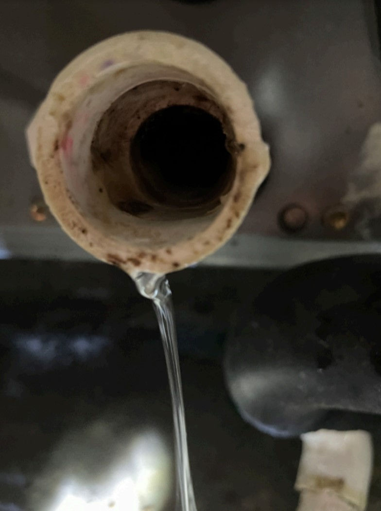 leaking drain pipe