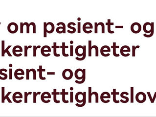 Pasient- og brukerrettighetsloven