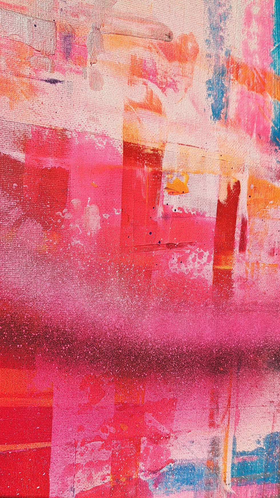 Thumbnail: Neon Dreams with Circles (127x101.6cm canvas, framed) 