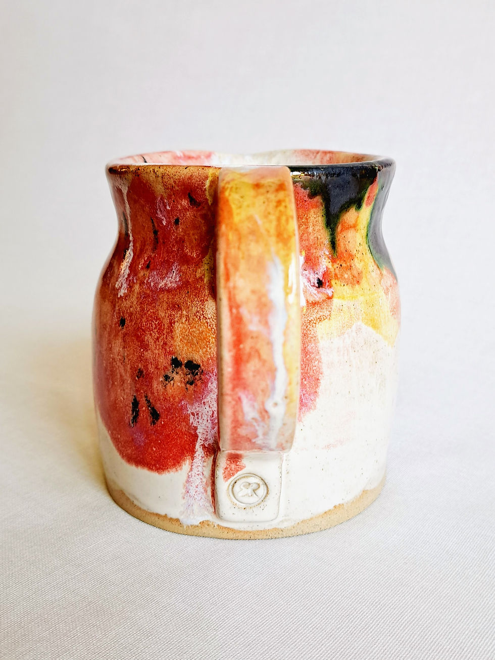 Thumbnail: Strawberries and Cream abstract jug (10x11.5cm)