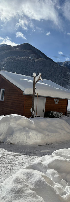 cabanne sous la neige