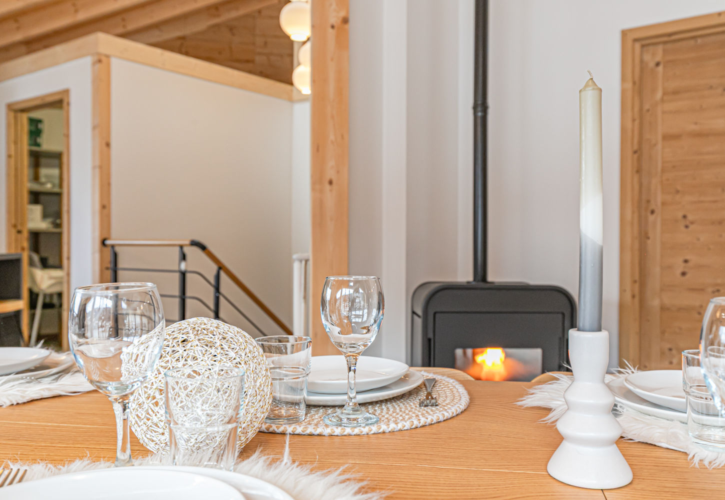 poêle à bois du chalet farra