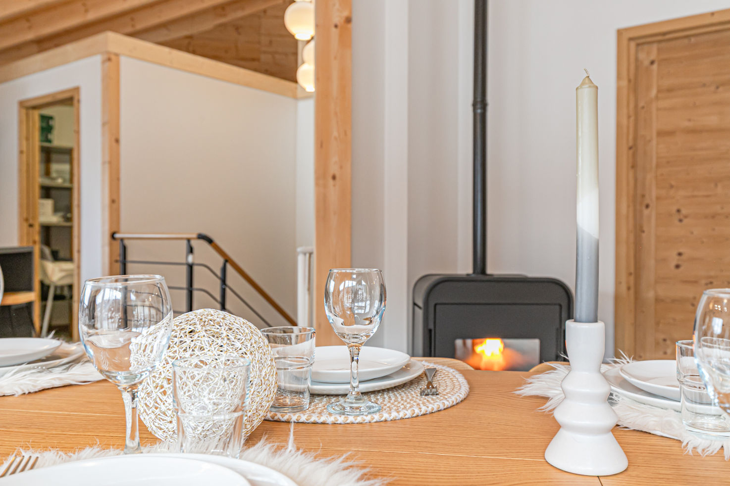poêle à bois du chalet farra