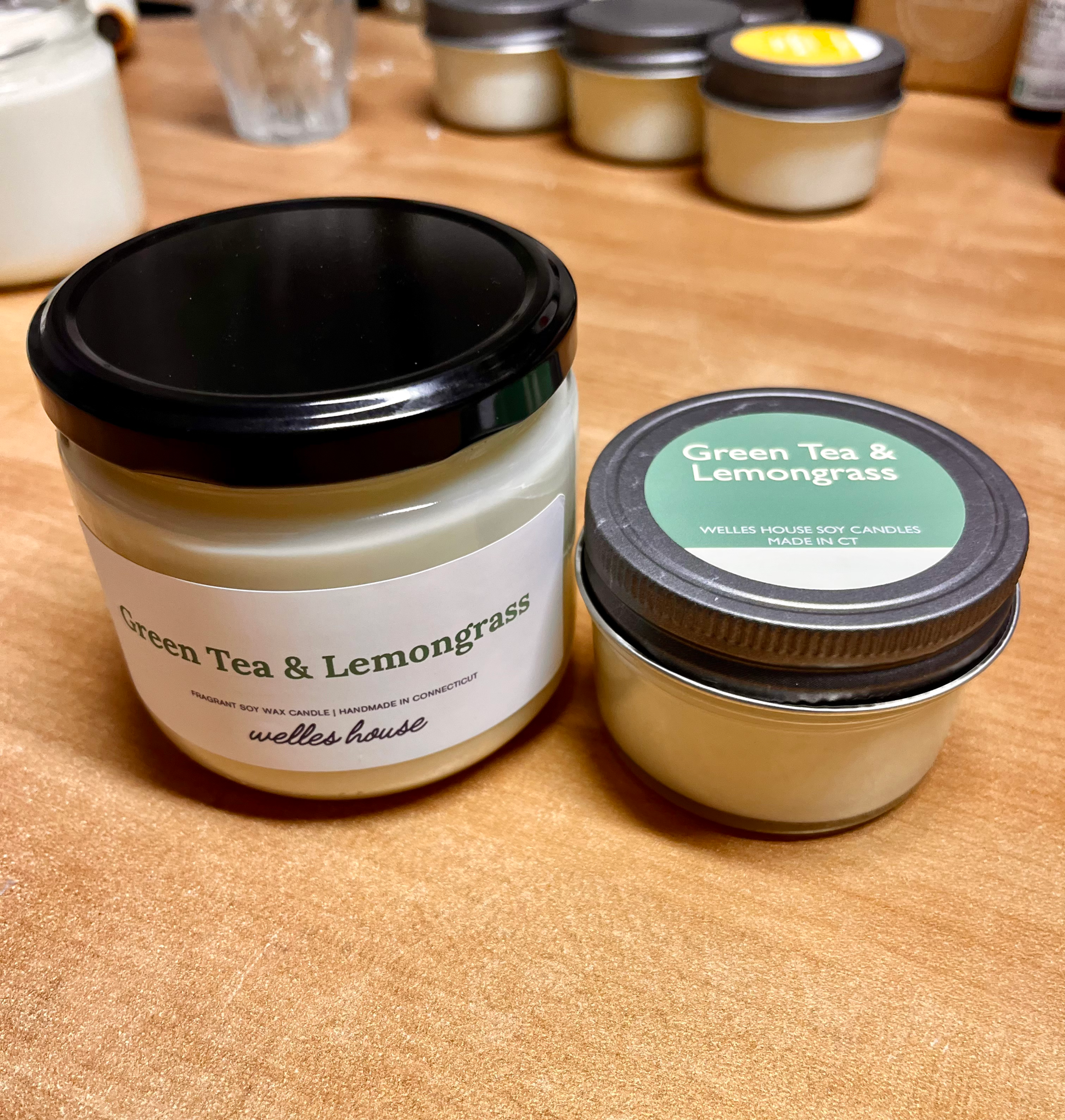 Green Tea & Lemongrass: Large $20 / small $12