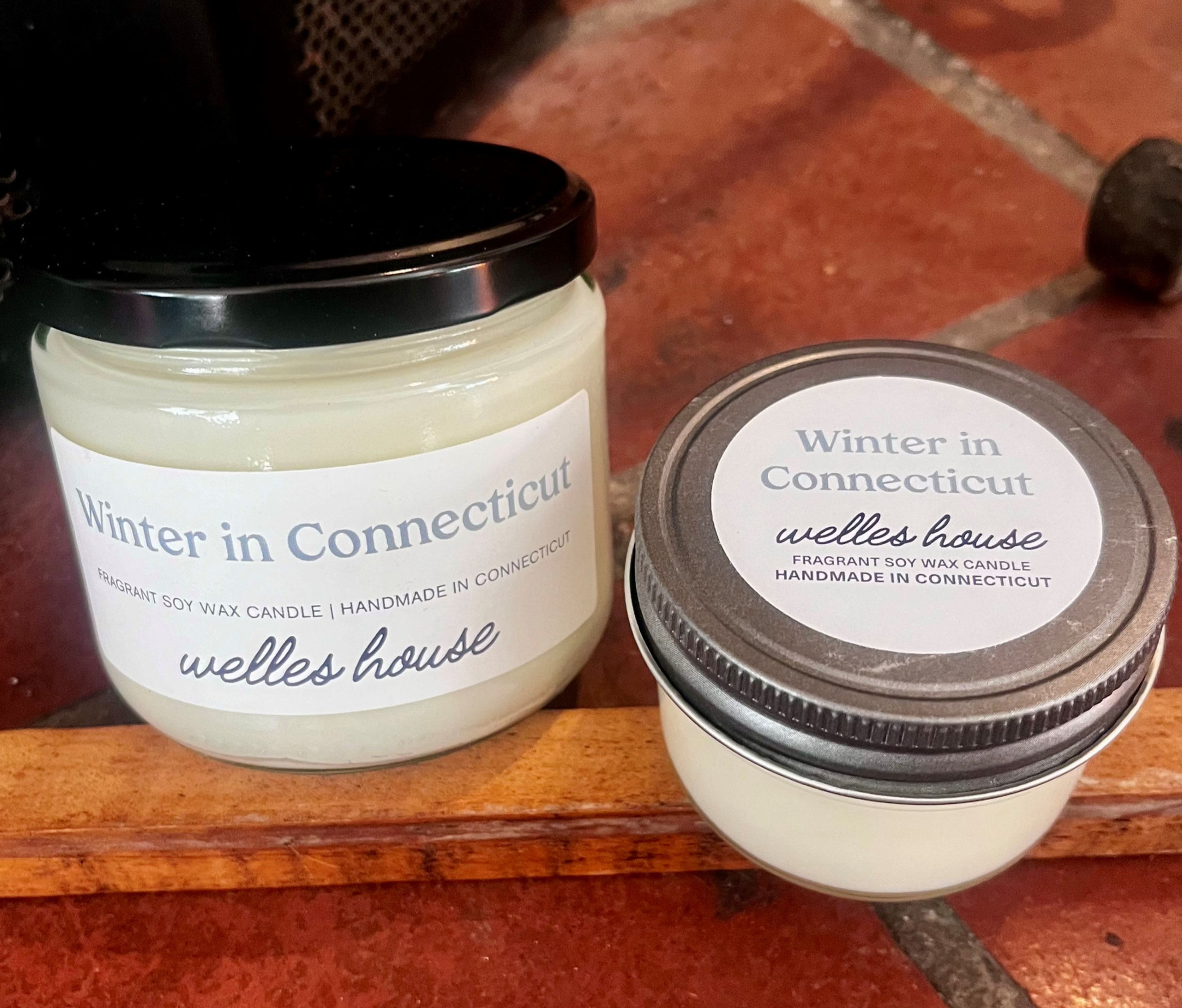 Winter in Connecticut Candle: Large $20 / small $12
