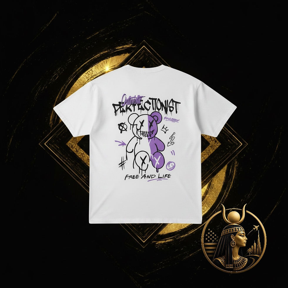 Camiseta blanca Perfectionist Street con diseño de oso