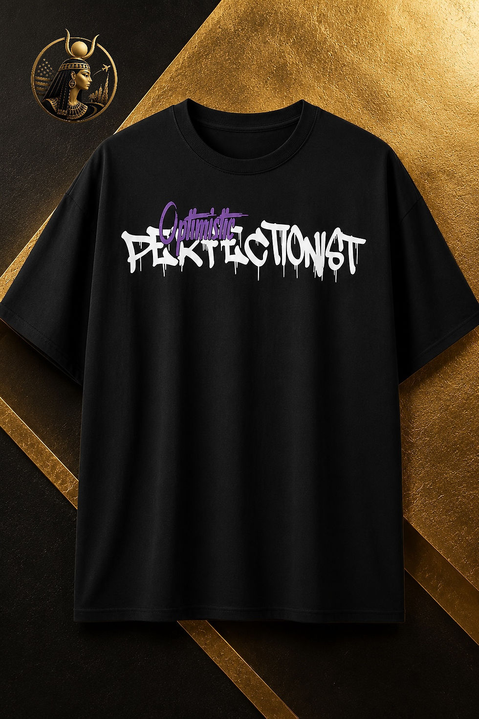 Camiseta negra con logo Perfectionist Street estilo grafiti