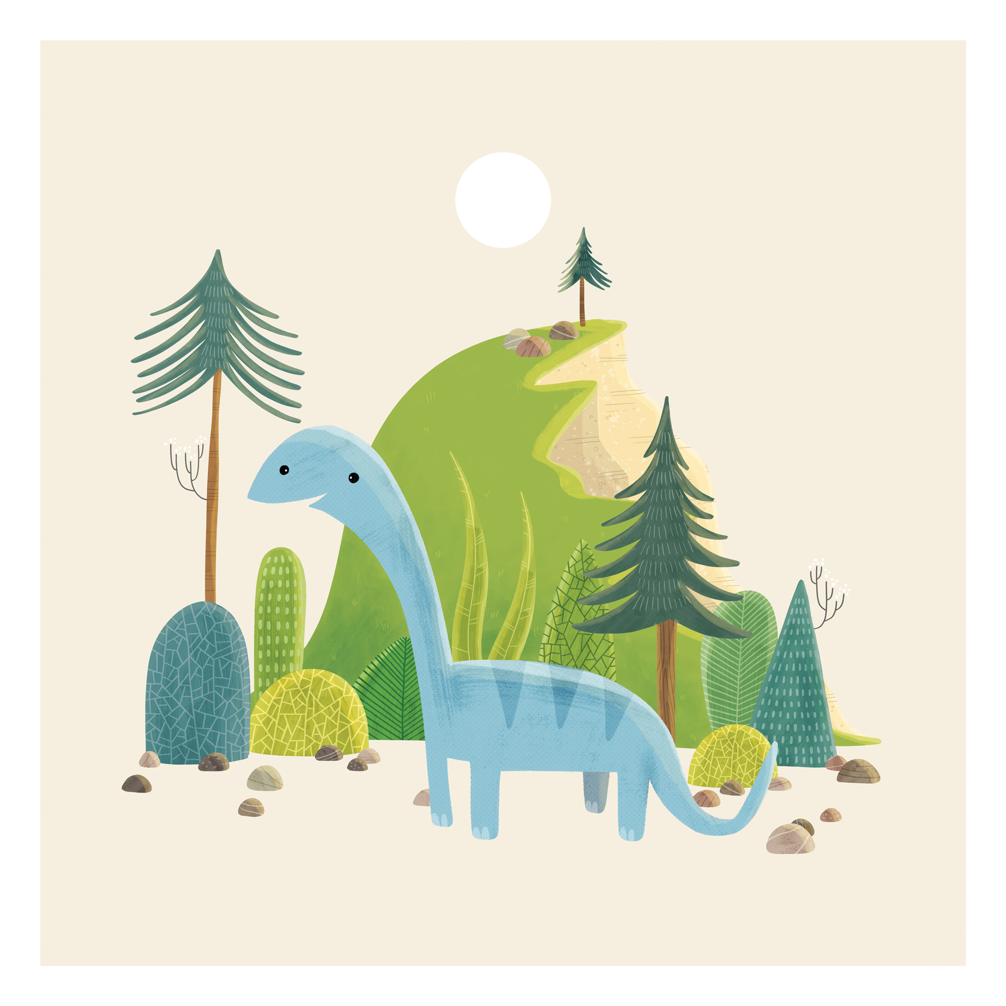 Diplodocus - Children's Art Print