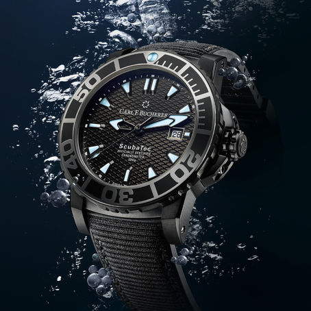 【黑得更魔鬼】CARL F. BUCHERER Patravi ScubaTec Black