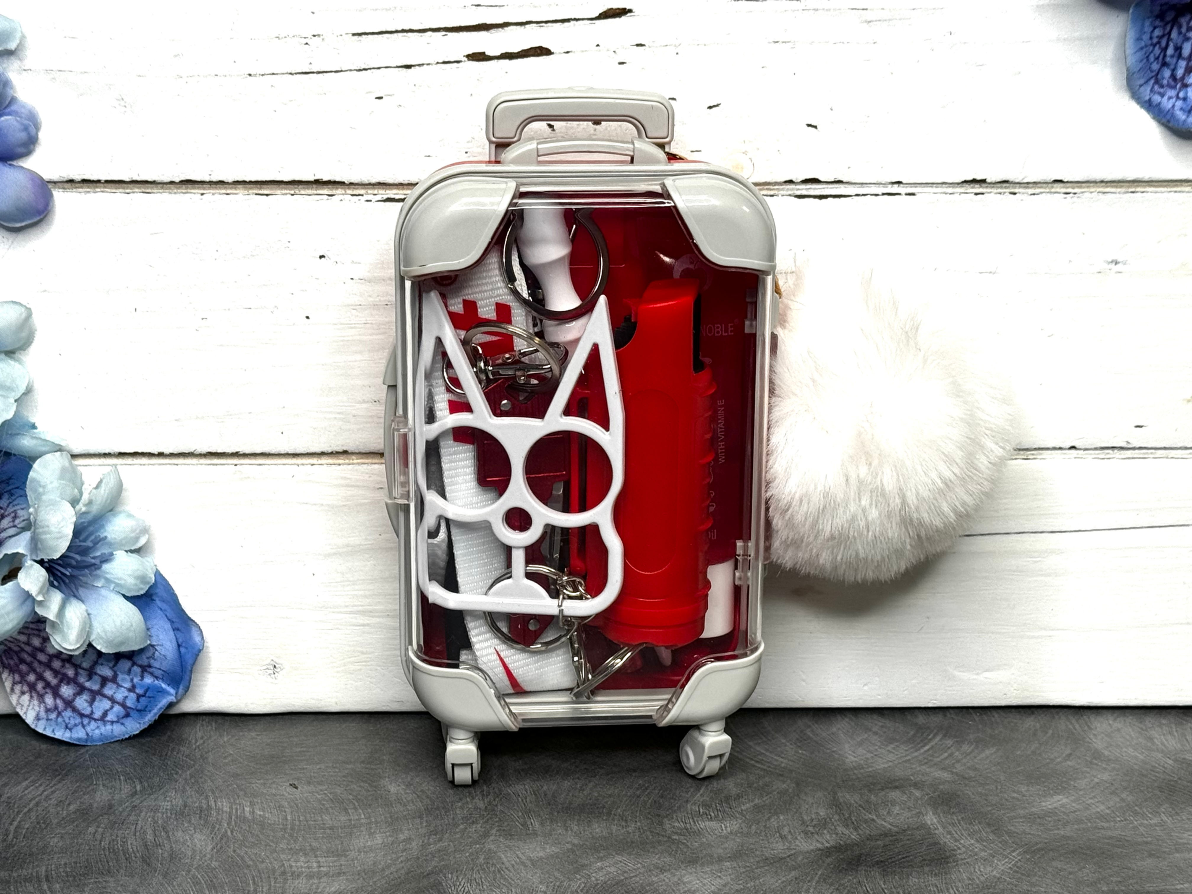 Mini Suitcase safety keychains with stun gun