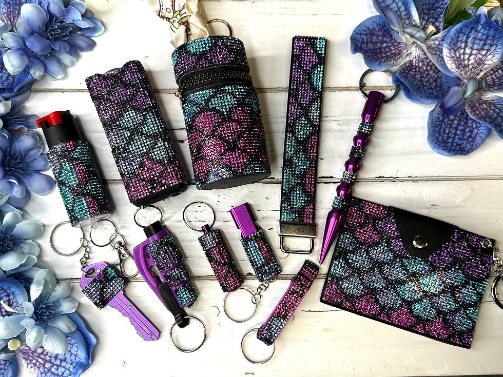 Matching Bling Self Defense Keychain