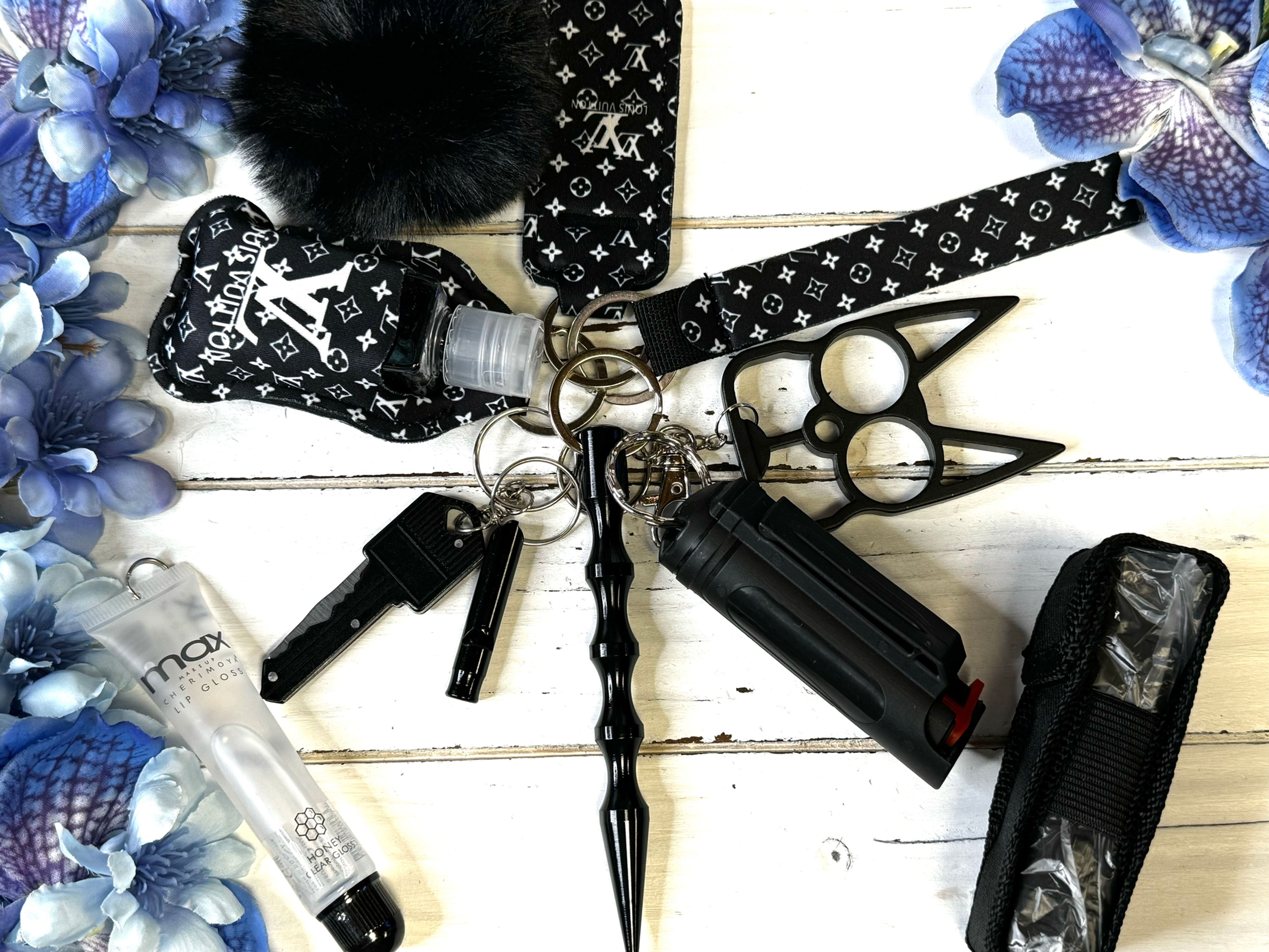 LV Neoprene Self Defense Keychains