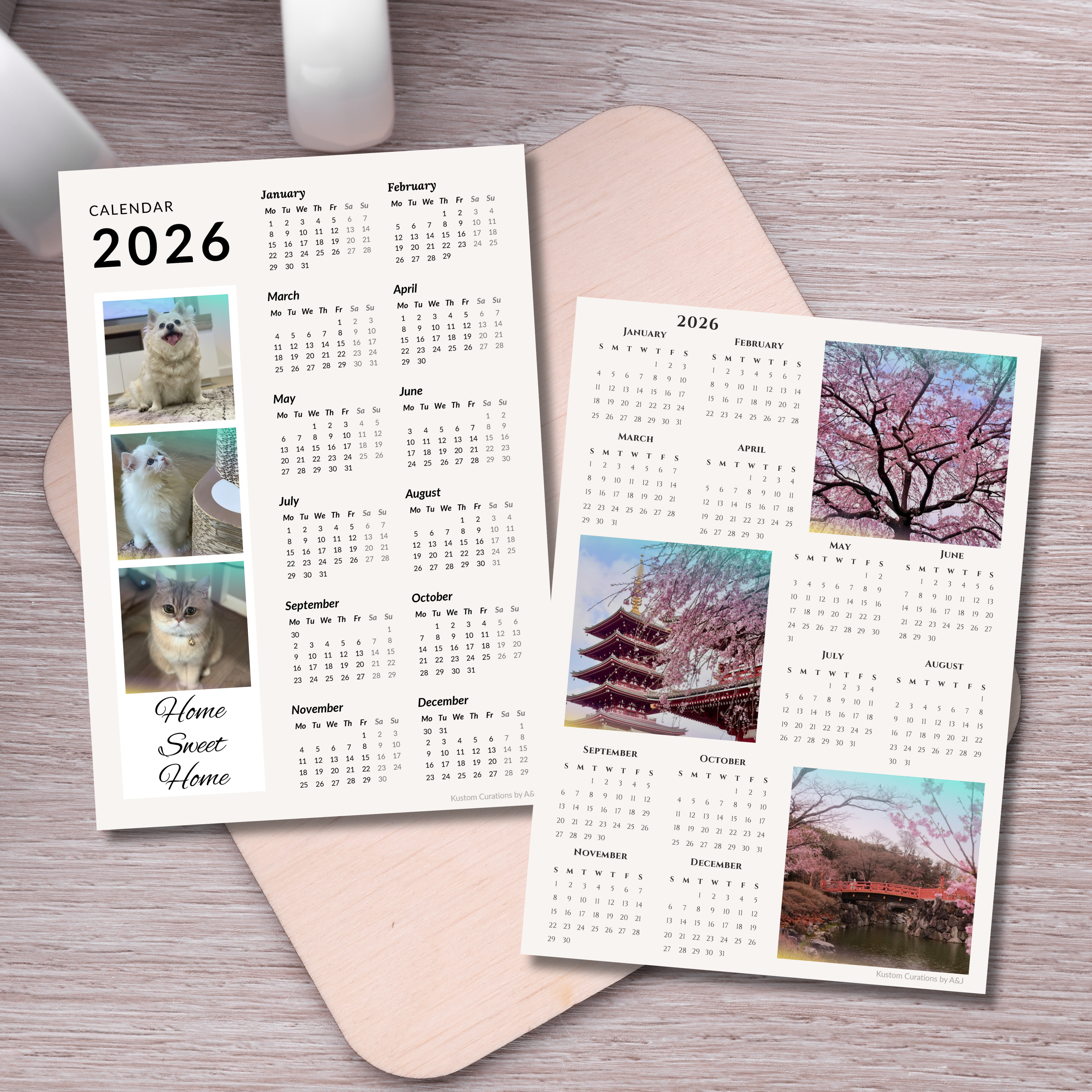 Custom Flexible A4 Calendar Magnet