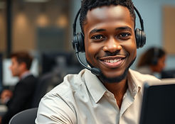 african american male customer service professional shown in call center background.jpg