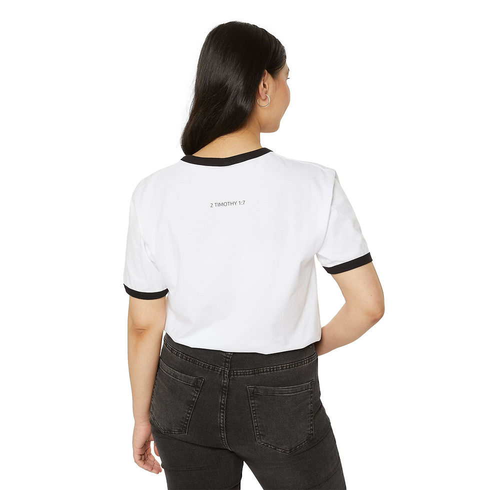 Thumbnail: Faith Over Fear Ringer T‑Shirt — Christian Inspirational Tee
