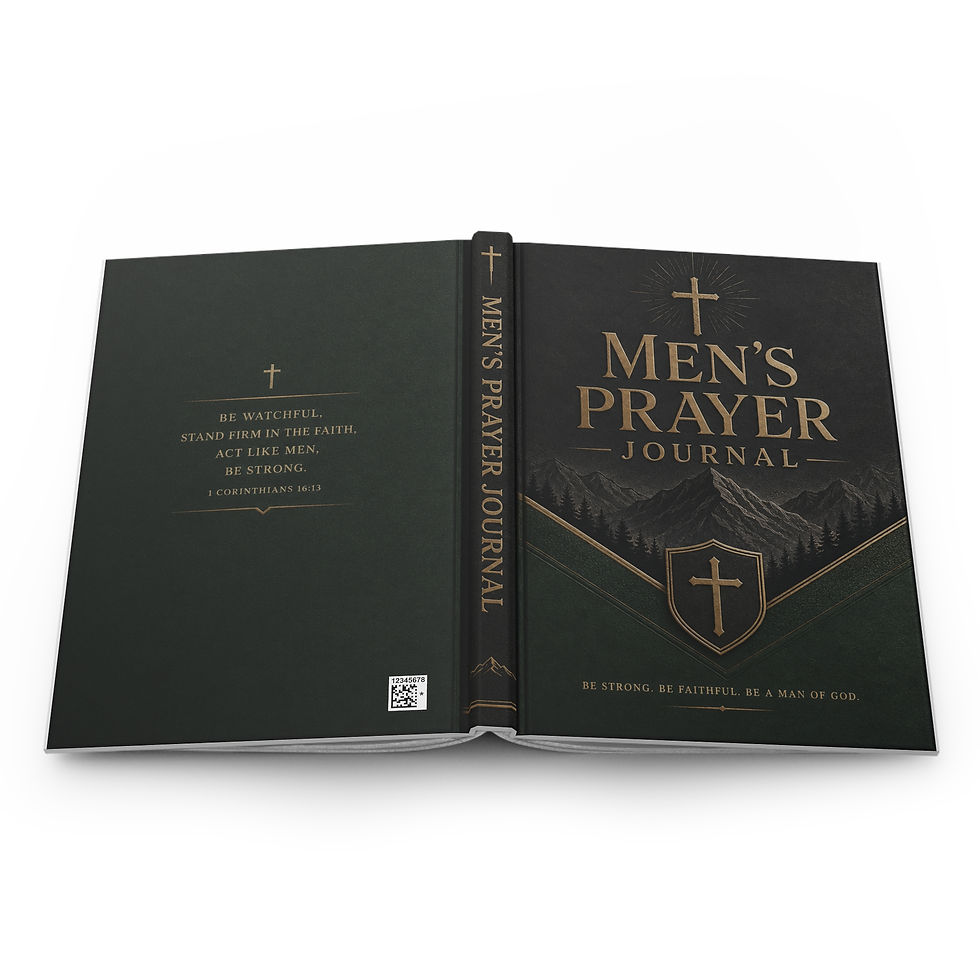 Thumbnail: Men's Prayer Journal – Hardcover Matte Christian Devotional Notebook