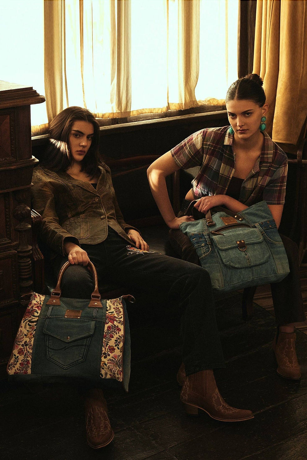 Thumbnail: Ashley Adventure Denim Tote Bag