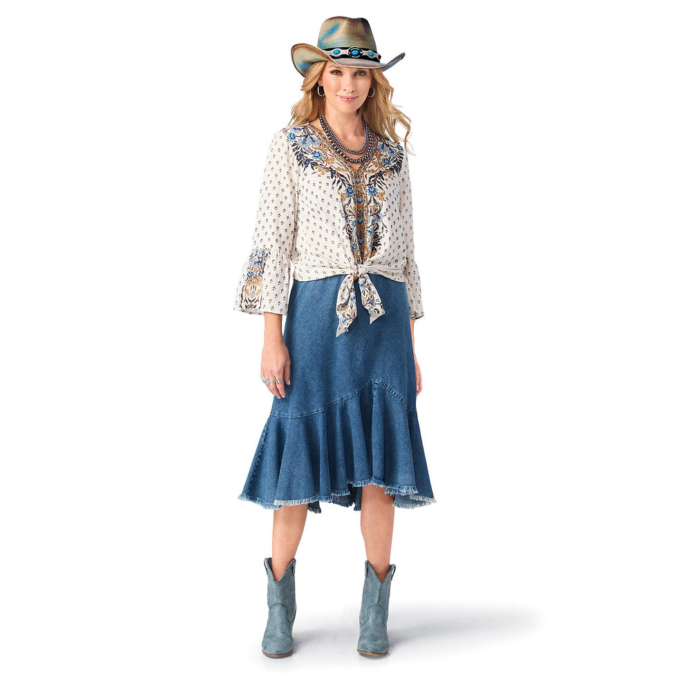 Thumbnail: Bixby Denim Skirt