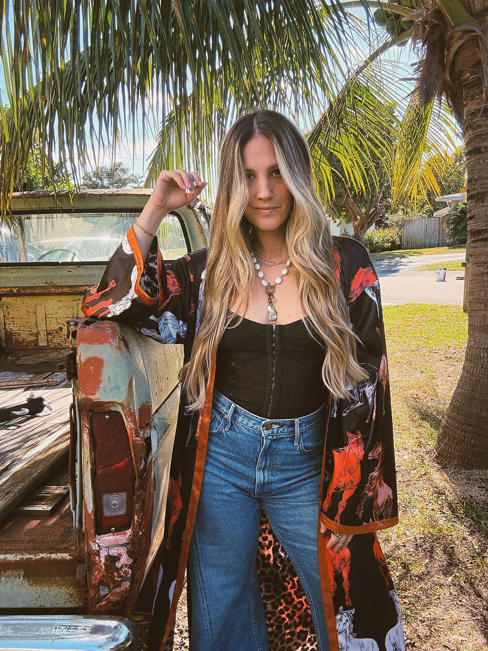 Thumbnail: Rebel Yell Horse & Leopard Print Reversible Duster