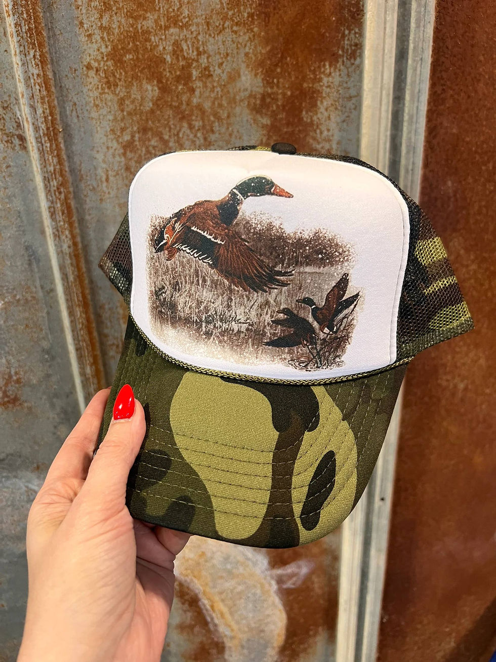 Thumbnail: Retro Duck Trucker Cap Hat