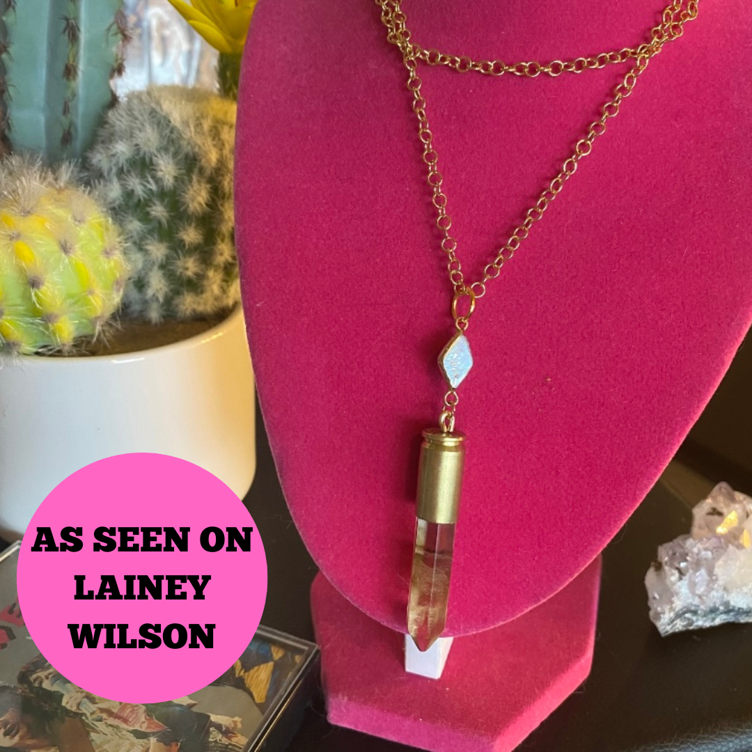 Crystal shell casing necklace - as seen on Lainey Wilson
