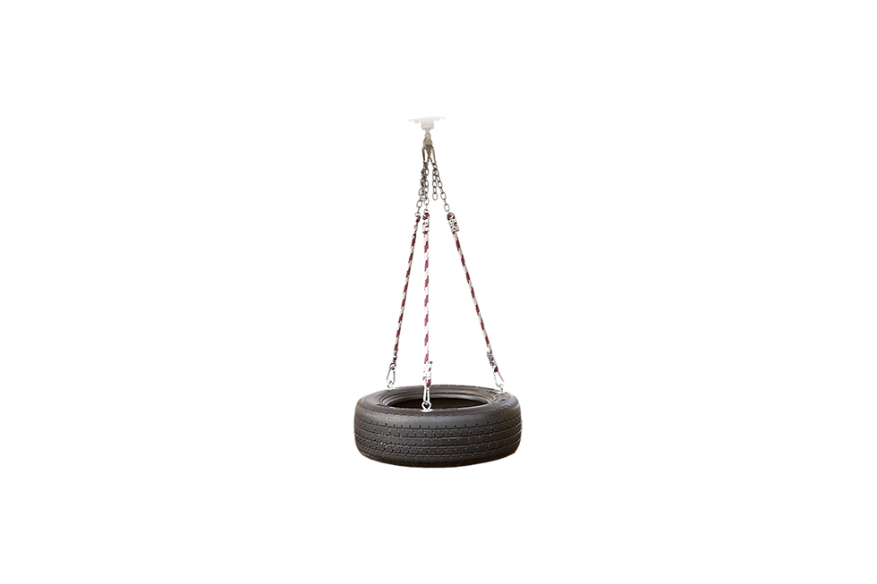 3 Rope Plastic Tire Swing w/Swivel