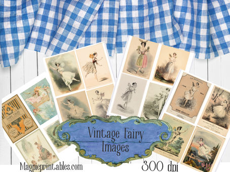 Vintage Fairy Ephemera Free Printable for Junk Journals and More