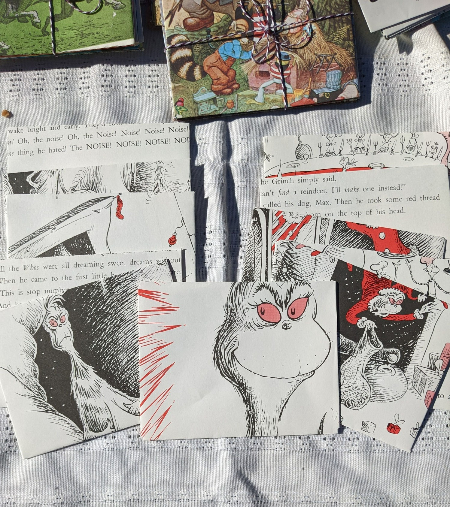 Grinch Christmas Upcycled Envelopes set