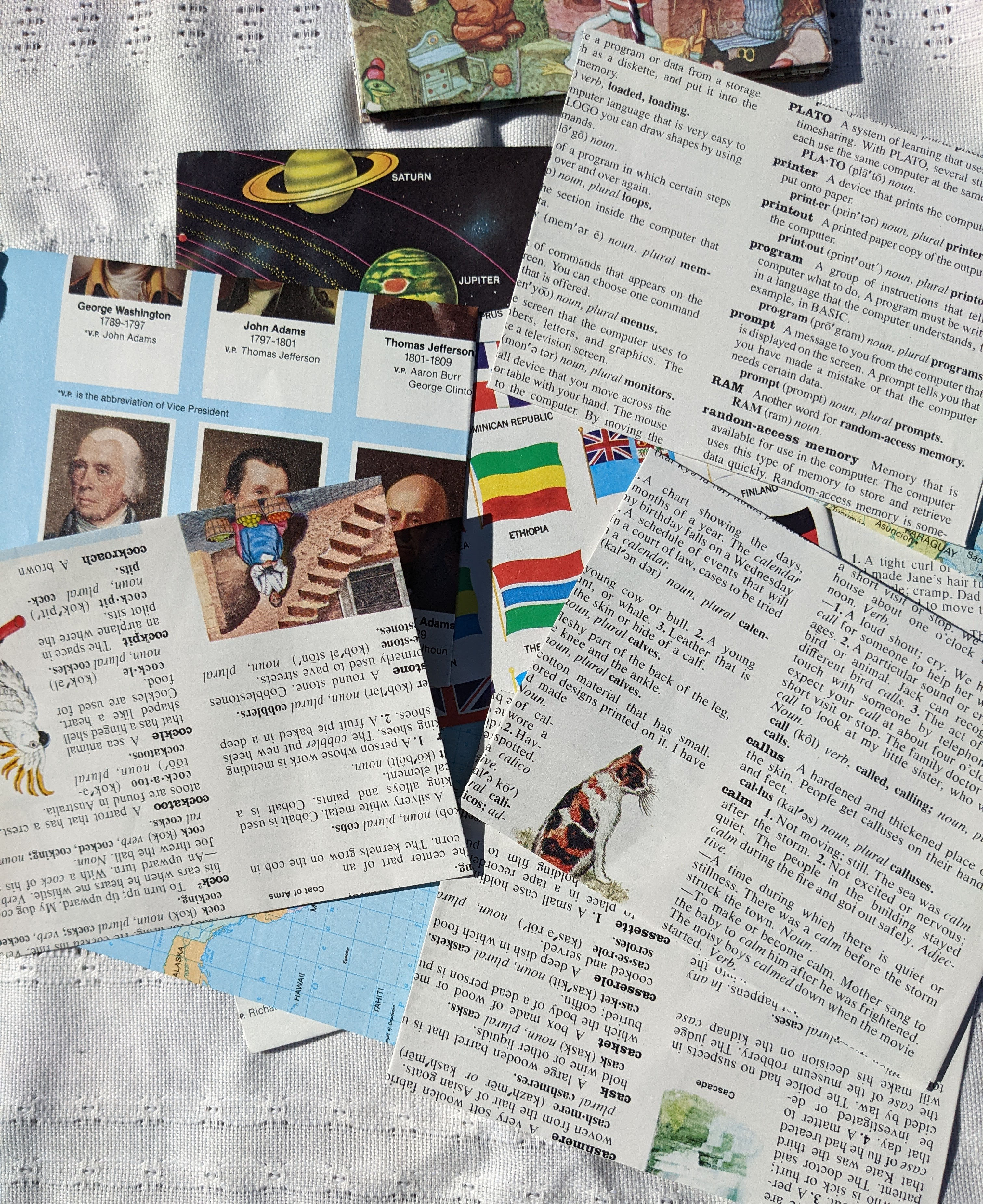 Vintage Dictionary Set Envelopes set 2