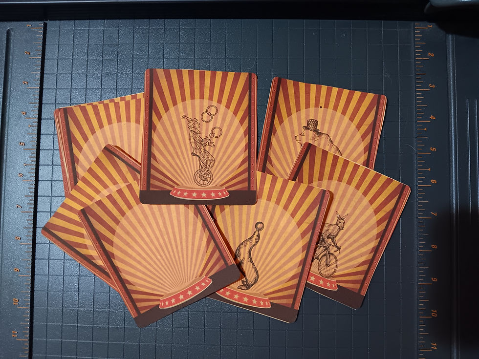 Thumbnail: Printable Circus journal cards set of 12