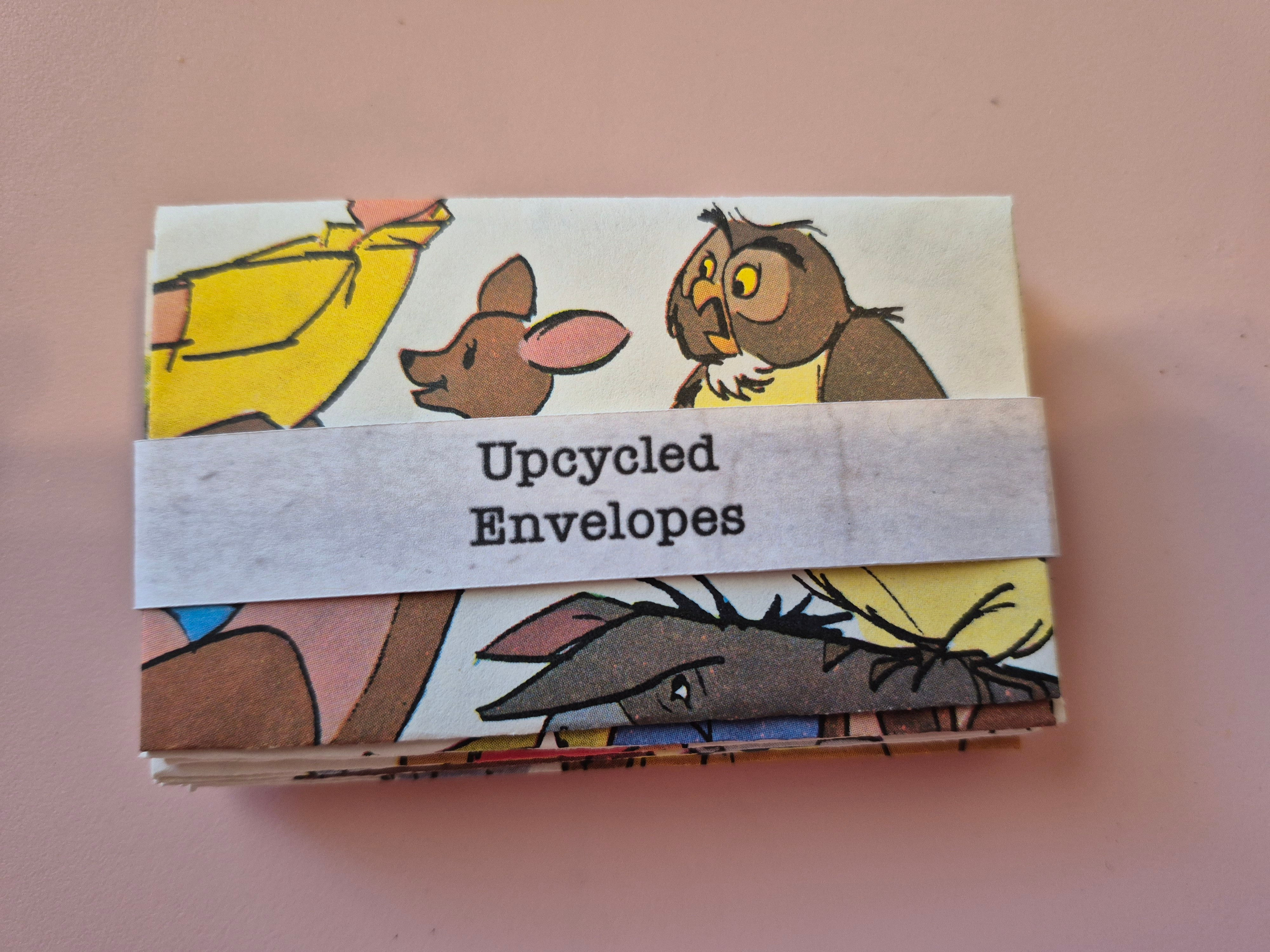 Upcycled Envelopes,Winnie the Pooh 1970s