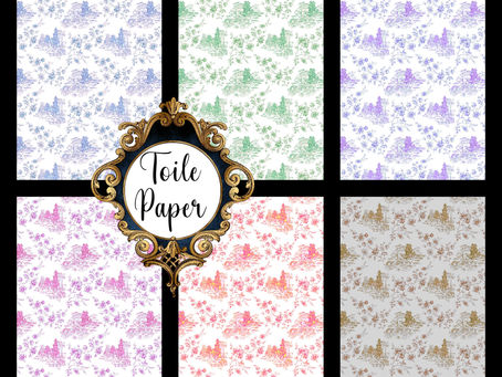 Free French Toile Printable Papers