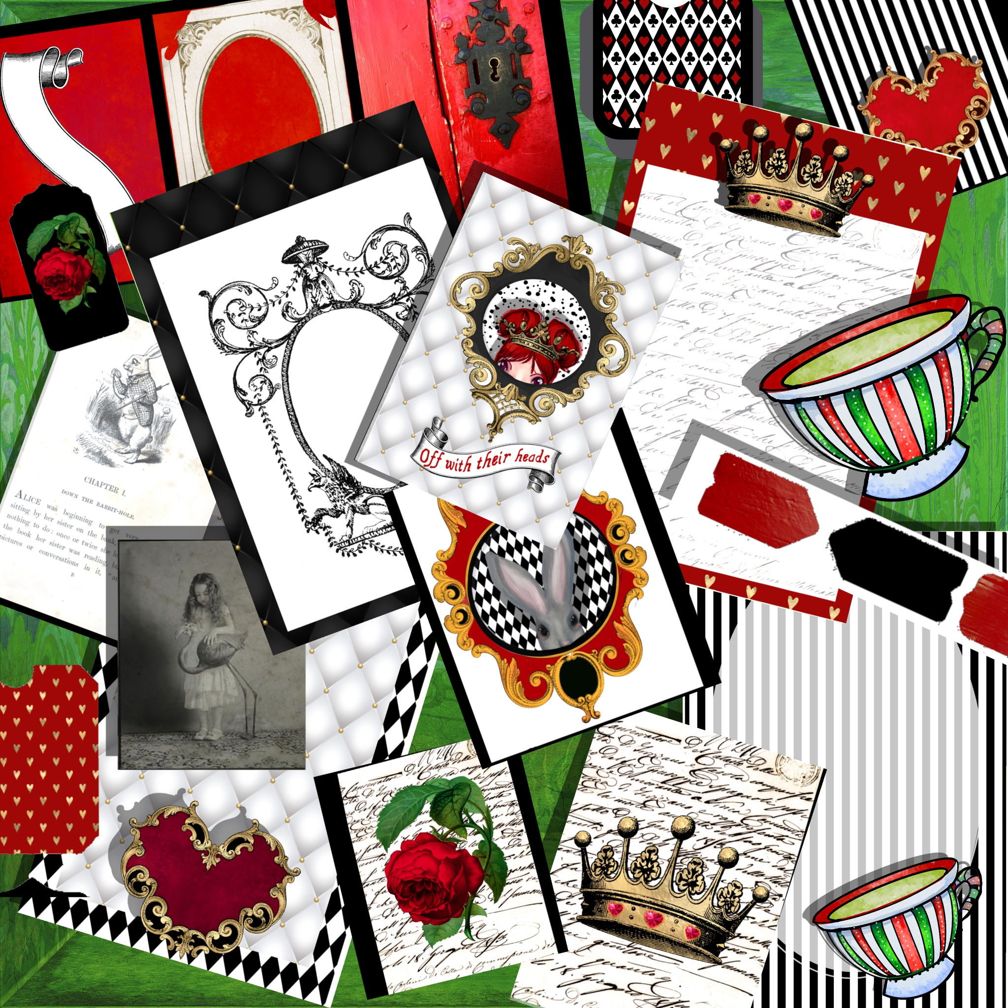 Queen of Hearts Junk Journal Kit