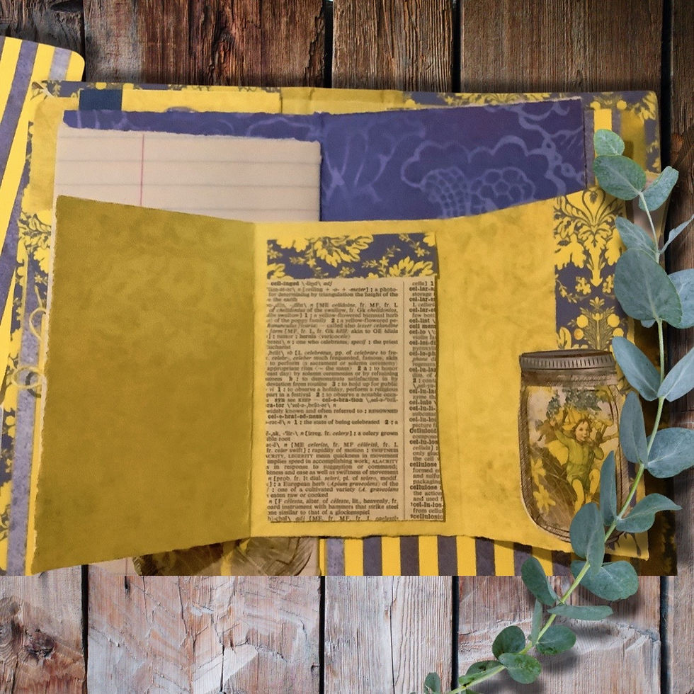 Thumbnail: Yellow fairy junk journal set