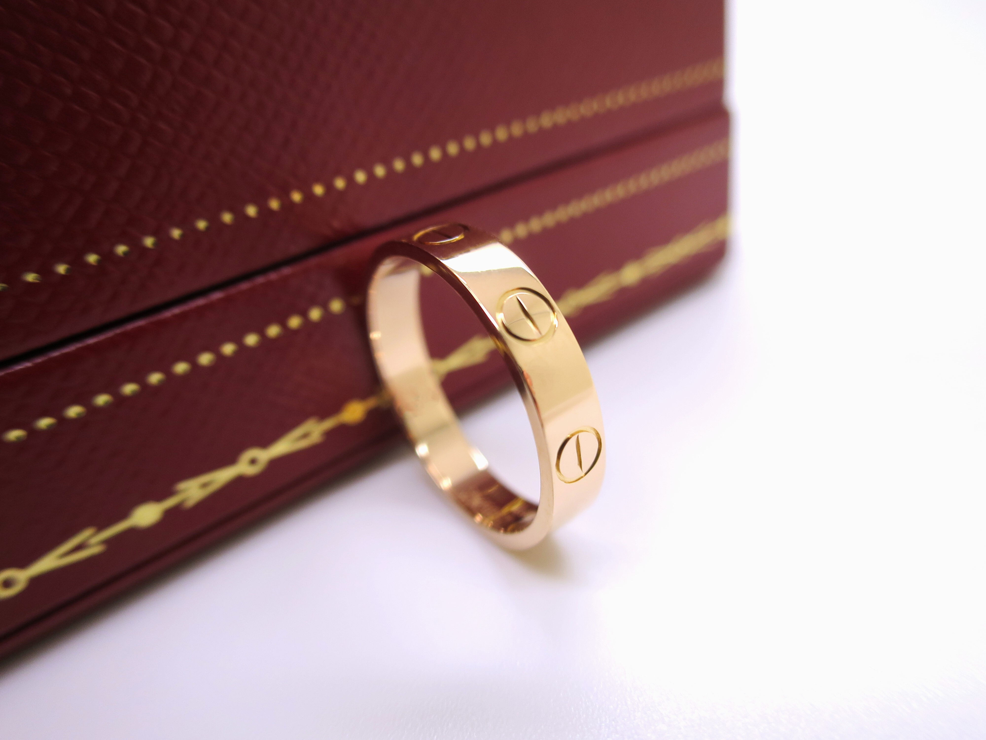 Authentic Cartier Love Band size 5.5 pink gold