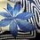 Thumbnail: authentic Cartier silk scarf blue motif Baudelaire
