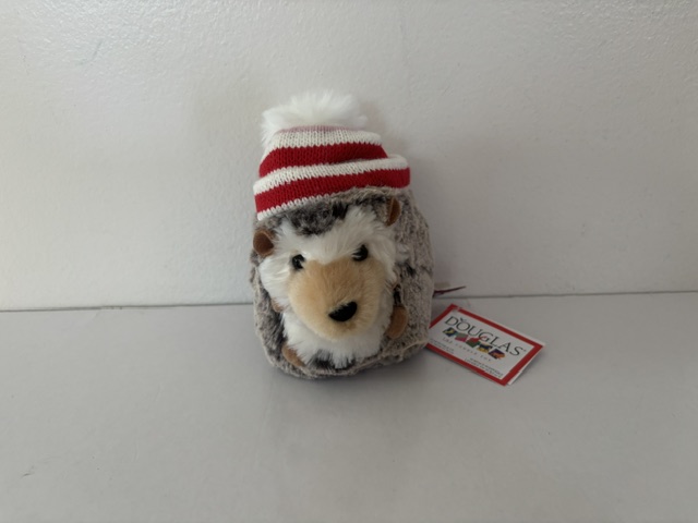 Douglas Spunky Hedgehog w/Winter Hat 15866 UPC #767548158746