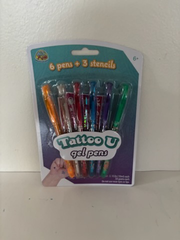 US Toy Tattoo U Gel Pens UPC #049392047545